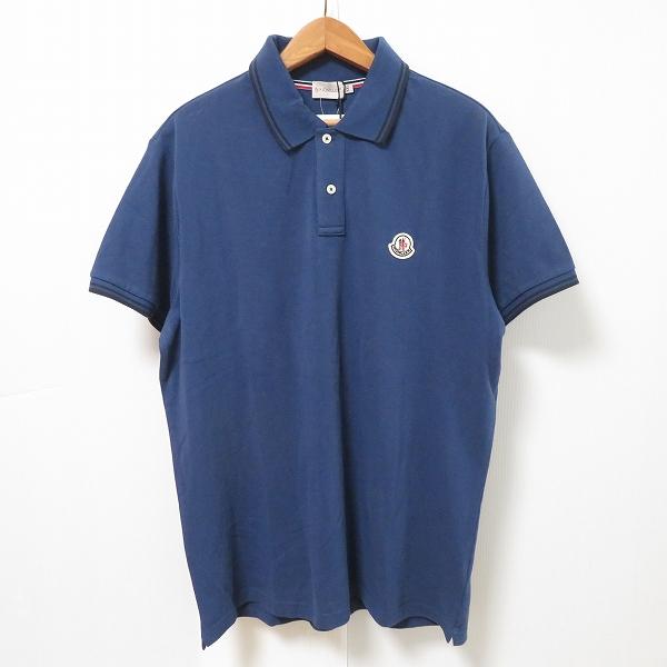 snc モンクレール Moncler ポロシャツ XXL 紺 半袖 ワッペン ロゴ