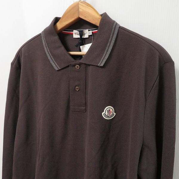 MONCLER（モンクレール） #anc ポロシャツ XL 焦げ茶 長袖 ワッペン
