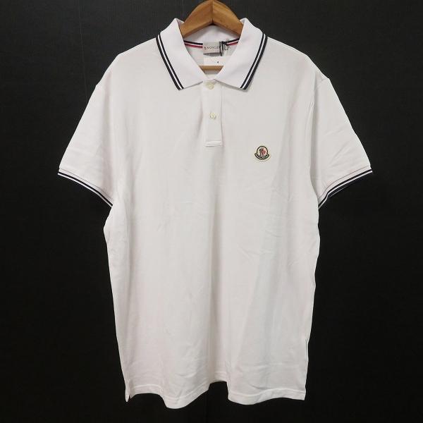 snc モンクレール Moncler ポロシャツ XXL 白 半袖 ワッペン ロゴ