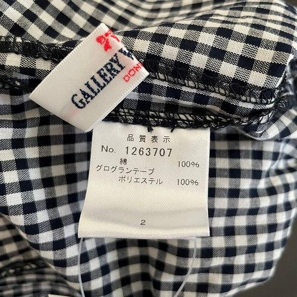 #anc ギャラリービスコンティ GALLERYVISCONTI シャツ ブラウス 2 濃紺 白 リボン ギンガムチェック 花ボタン レディース [899706] | ギャラリービスコンティ | 05