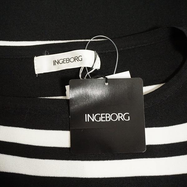 wnc インゲボルグ INGEBORG チュニック 4 黒 白 ニット ボーダー 