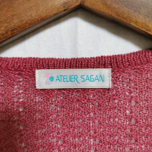 snc アトリエサガン ATELER SAGAN カーディガン 花刺繍 ビーズ 花