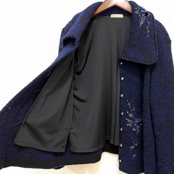 wnc アトリエサガン ATELER SAGAN スカートスーツ L 青系 黒  