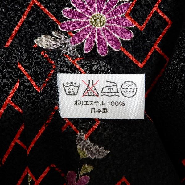 snc シセンドウ 詩仙堂 チュニック 黒系 赤系 七分袖 花柄 ちりめん 