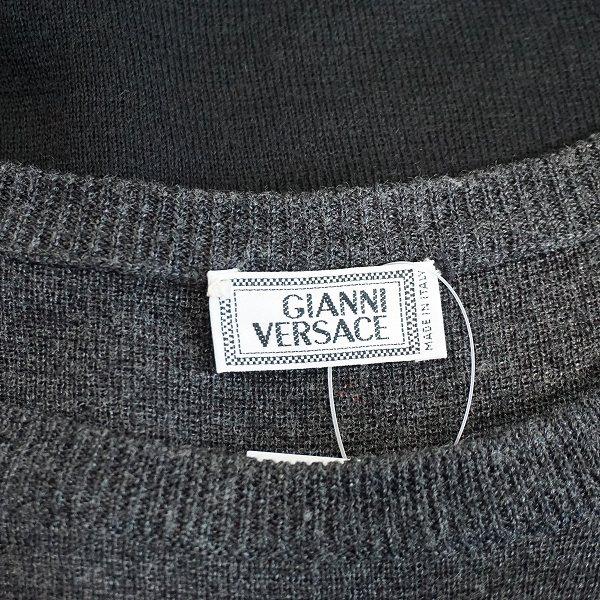wxc ジャンニヴェルサーチ GIANNIVERSACE ニット・セーター 50 グレー 