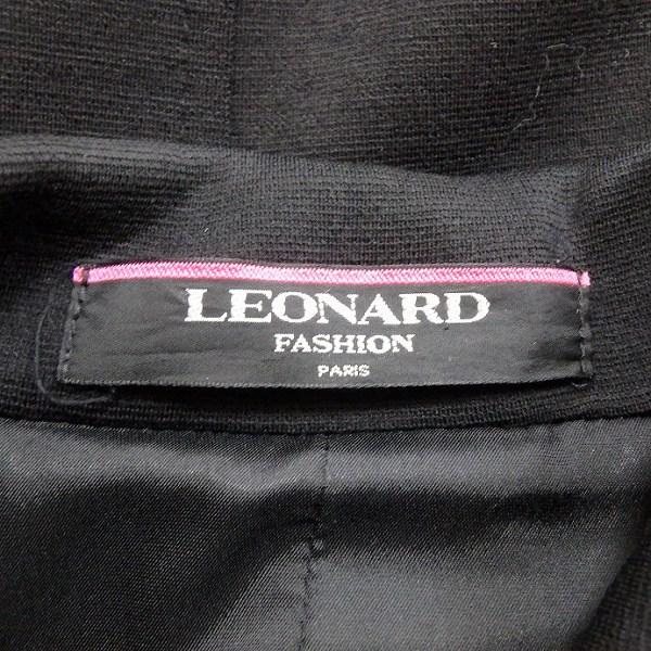 wnc レオナール LEONARD ジャケット 11AR 黒 シルク混