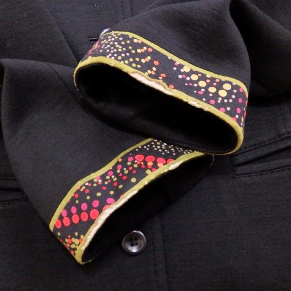 wnc レオナール LEONARD ジャケット 11AR 黒 シルク混 レディース  