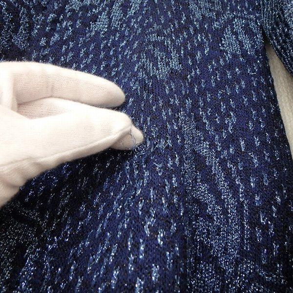 斉藤都世子 #wnc サイトウトヨコ ワンピース 紺 青 ニット ラメ 蝶