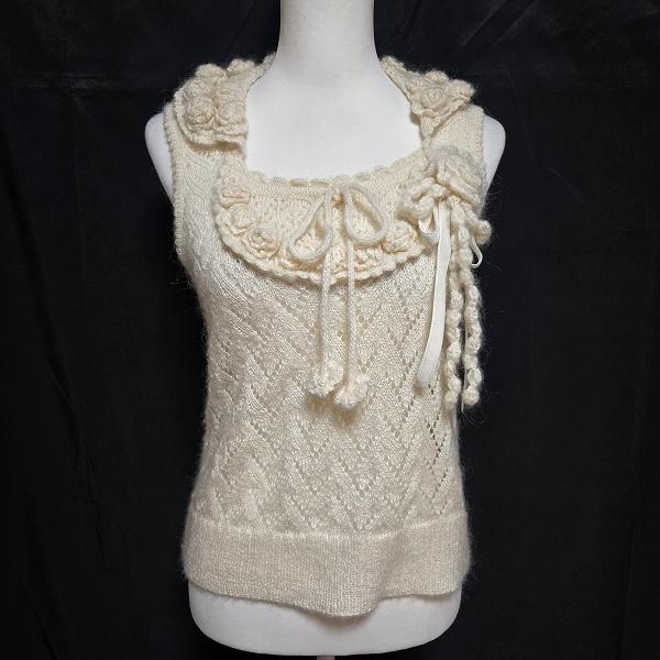 wnc ピンクハウス PINKHOUSE カットソー ノースリーブ アイボリー