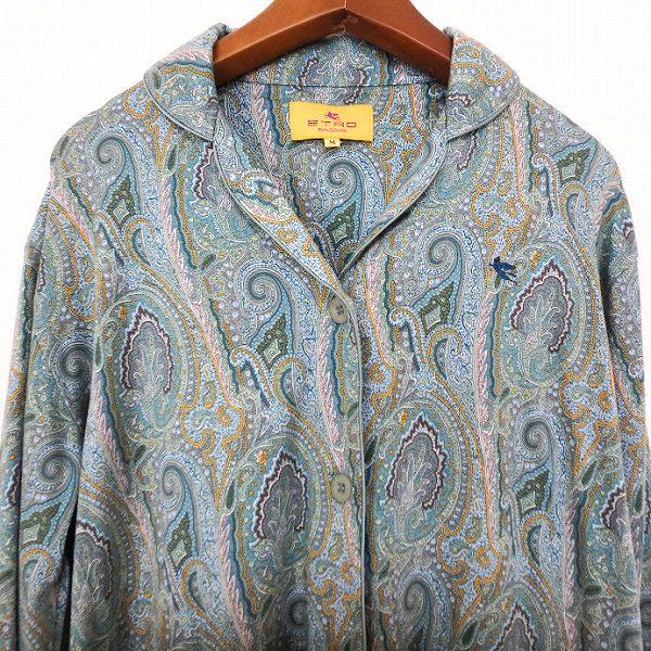 ETRO #anc エトロ シャツ・ブラウス M 緑系 マルチ ペイズリー柄 ETRO #anc エトロ シャツ・ブラウス M 緑系 マルチ ペイズリー柄