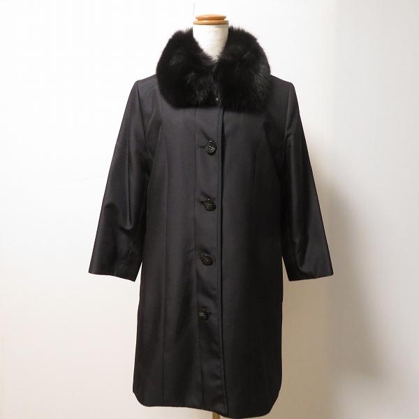 Leilian（レリアン） #wnc コート ステンカラーコート 9 黒 シルク