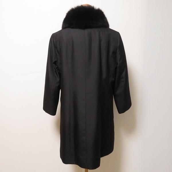 Leilian #wnc レリアン コート ステンカラーコート 9 黒 シルク Leilian #wnc レリアン コート ステンカラーコート 9 黒 シルク