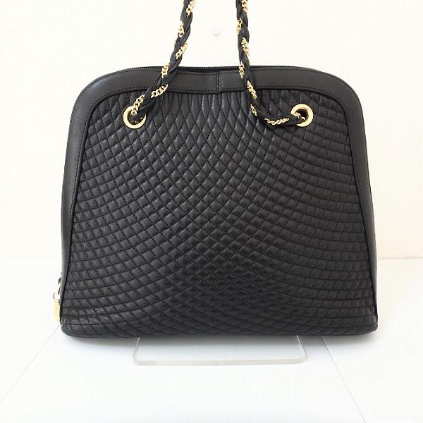 現行 美品 BALLY バリー ゴールドチェーン ショルダーバッグ レザー 黒 Bally（バリー） #anb ショルダーバッグ 黒 ゴールド チェーン