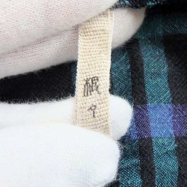 snc ネネ 根々 群言堂 ワンピース 黒 緑 青 半袖 チェック柄 麻混