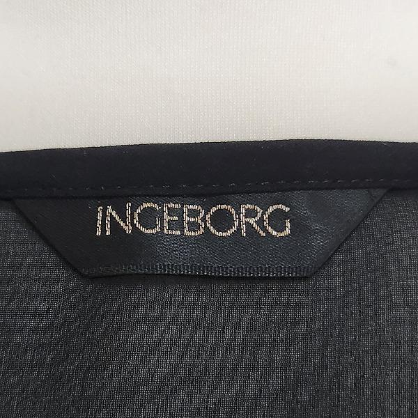 INGEBORG #anc インゲボルグ シャツ ブラウス 13 黒 シフォン 薄手  