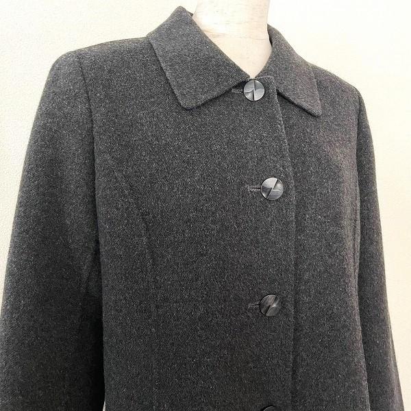 wnc レリアン Leilian コート 9 グレー カシミヤ レディース [904549