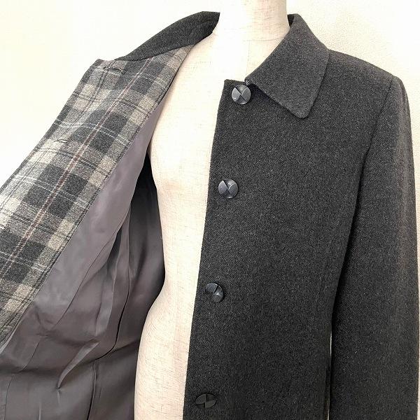wnc レリアン Leilian コート 9 グレー カシミヤ レディース [904549