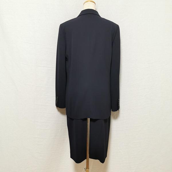 anc バーバリー BURBERRY スカートスーツ ツーピース 無地 40 紺