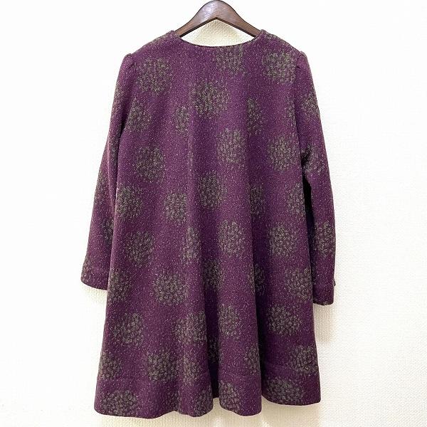 斉藤都世子 #wnc サイトウトヨコ コート 紫 グレー ニット ノーカラー 