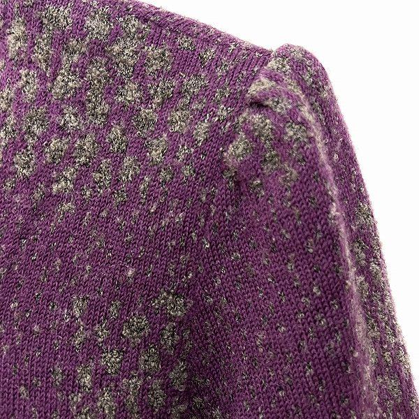 斉藤都世子 #wnc サイトウトヨコ コート 紫 グレー ニット ノーカラー