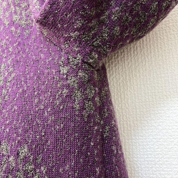 斉藤都世子 #wnc サイトウトヨコ コート 紫 グレー ニット ノーカラー