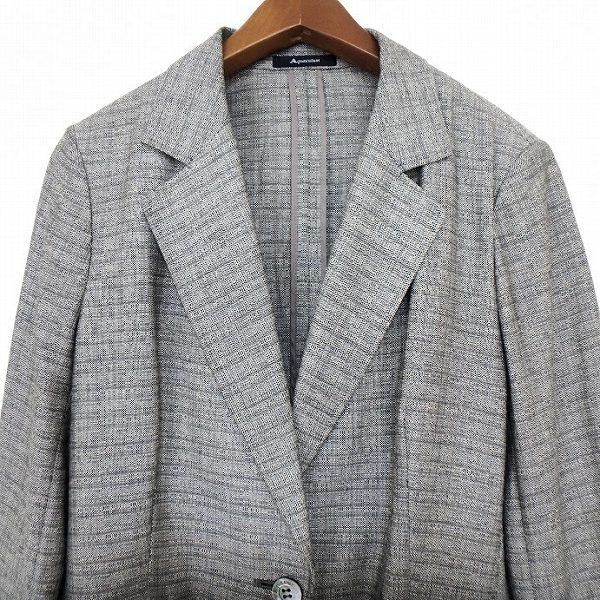 snc アクアスキュータム Aquascutum ジャケット グレー 薄手 チェック 