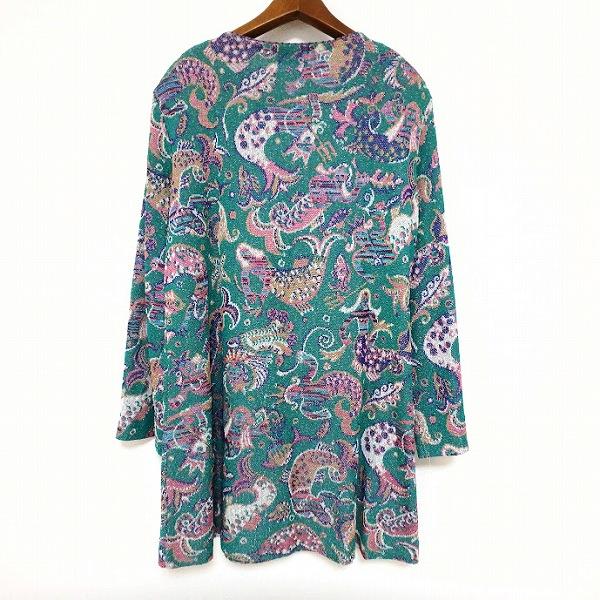 希少✨ MISSONI ミッソーニ　ニットワンピ　幾何学　ボーダー　グリーン系 MISSONI（ミッソーニ） #anc ワンピース チュニック 緑系 マルチ