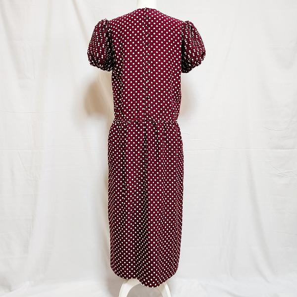 snc インゲボルグ INGEBORG ワンピース ボルドー 白 ドット柄 ロング