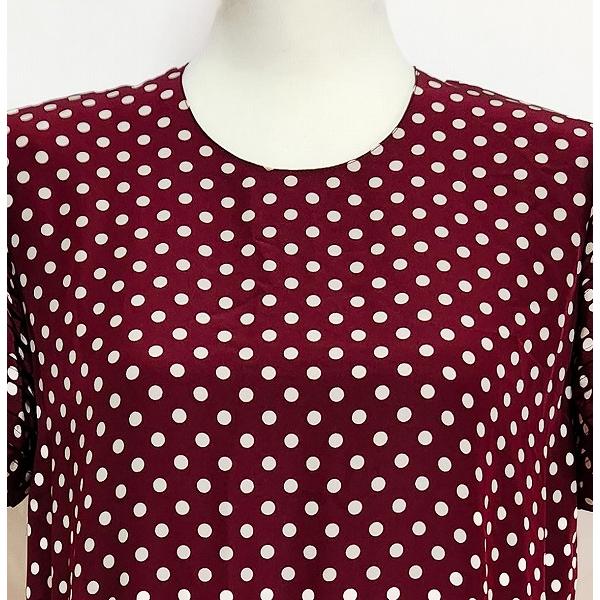 snc インゲボルグ INGEBORG ワンピース ボルドー 白 ドット柄 ロング