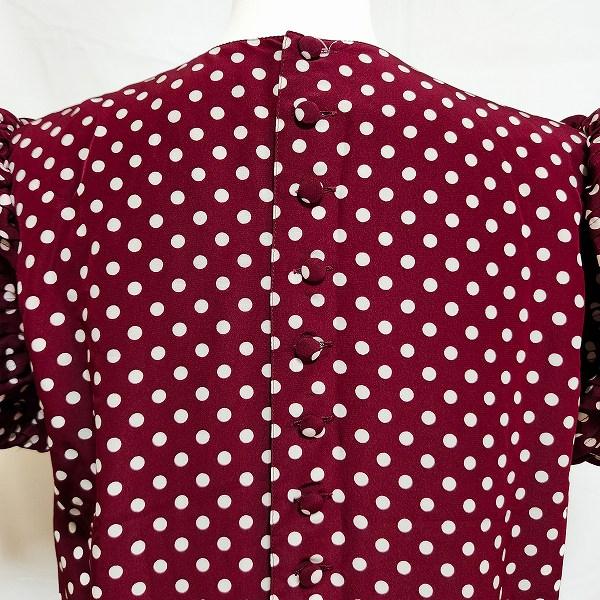 snc インゲボルグ INGEBORG ワンピース ボルドー 白 ドット柄 ロング