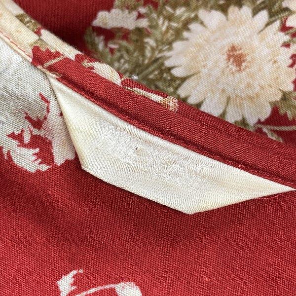 snc ピンクハウス PINKHOUSE ワンピース 赤系 七分袖 花柄 総柄 ベルト