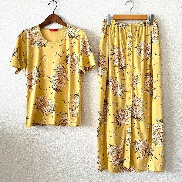snc ピンクハウス PINKHOUSE セットアップ カットソー 黄系 すずらん