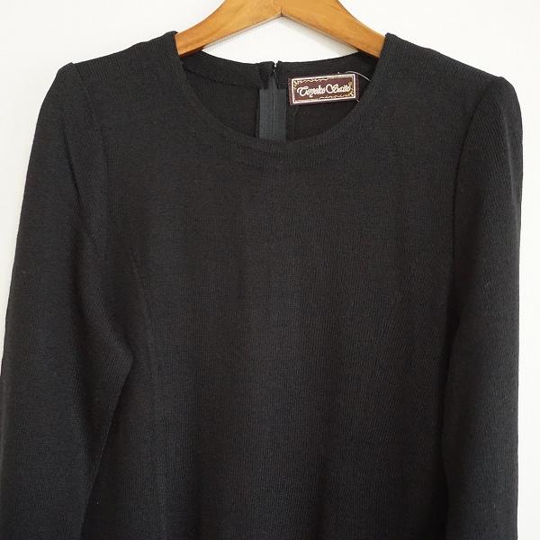 斉藤都世子 #wnc サイトウトヨコ ワンピース 黒 ニット 無地 長袖