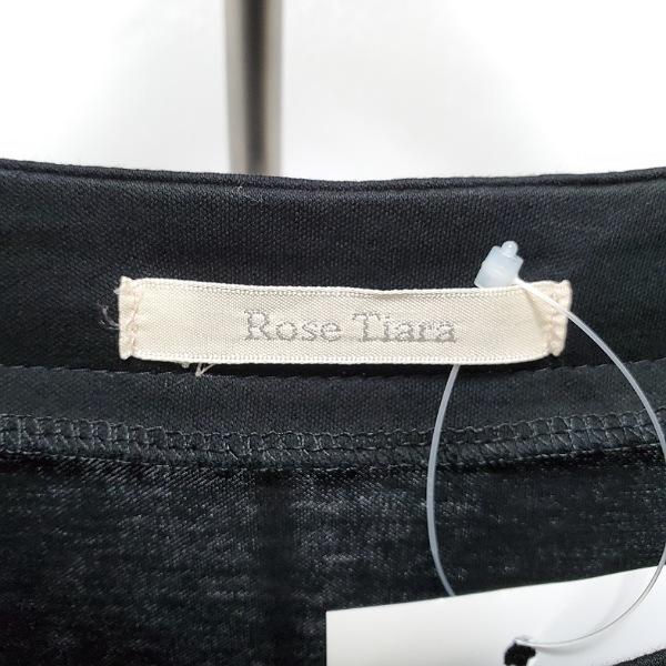 snc ローズティアラ Rose Tiara ワンピース 42 黒 白 半袖 チェック 