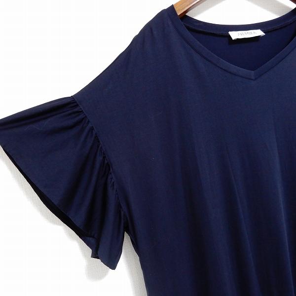 レリアン　タグ付未使用　ネミカ　ふんわり袖ロングワンピース　ネイビー 大草直子さん×NEMIKA】コットン×リネンワンピース|ネミカ