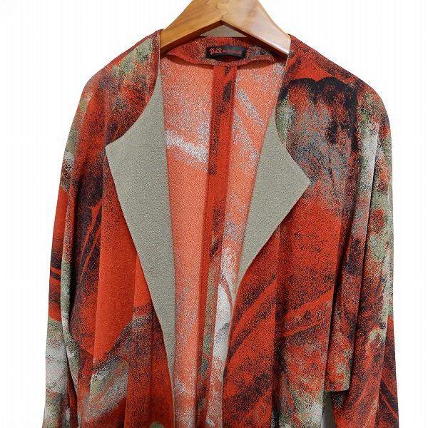 anc シセンドウ 詩仙堂 ロング カーディガン 赤系 ドルマン ちりめん