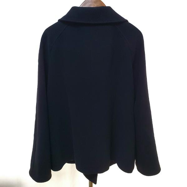 wnc レリアン Leilian コート 9 黒 スタンドカラー アンゴラ混