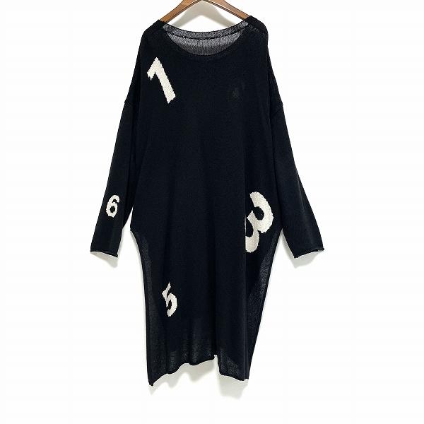 apc ヨウジヤマモト YohjiYamamoto ＋NOIR ワンピース 黒 白 ニット