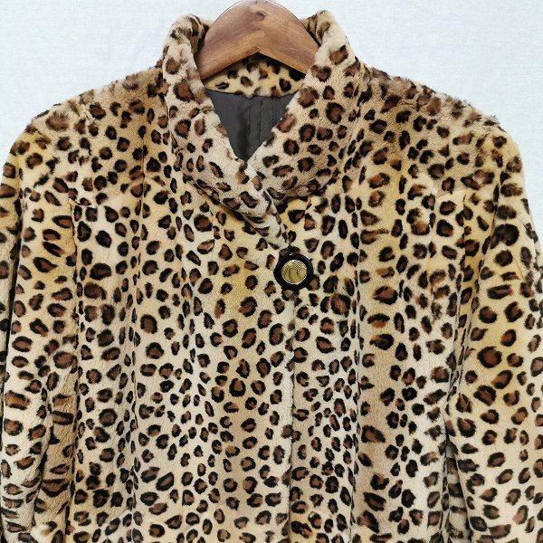 wnc ミンク 毛皮コート シェアードミンク ヒョウ柄 ロング  