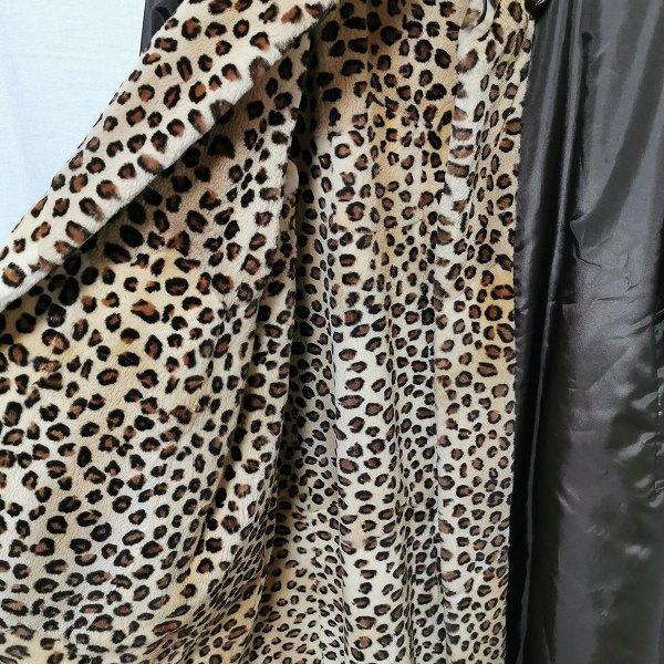 wnc ミンク 毛皮コート シェアードミンク ヒョウ柄 ロング  