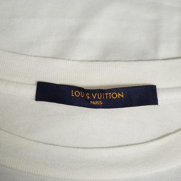 sxc ルイヴィトン LOUISVUITTON Tシャツ L 白 青 黒 ロゴ イタリア製 