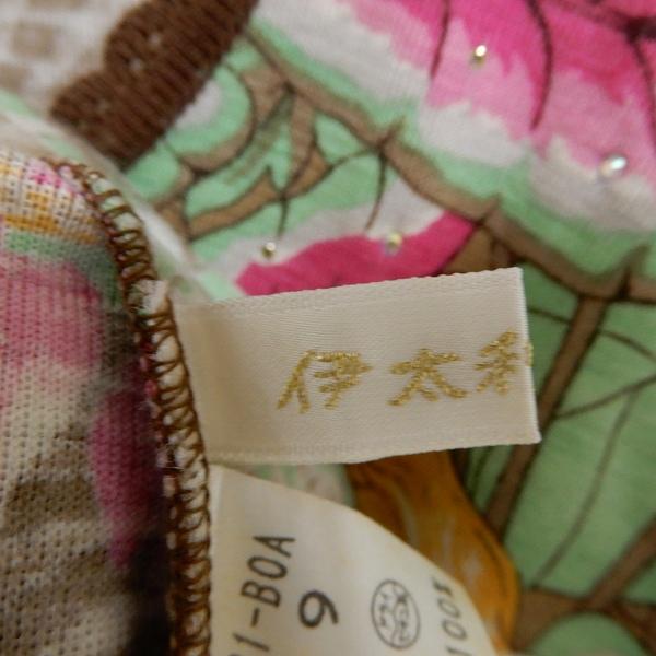 wnc 伊太利屋 GKITALIYA ワンピース 9 ベージュ ピンク 七分袖