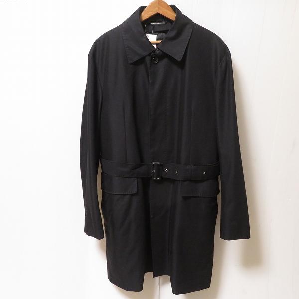 #wnc ミエコウエサコ オム MIEKO UESAKO HOMME コート LL 濃紺 シンプル 無地 ビジネス ライナー付き ベルト付き メンズ [910550] | 
