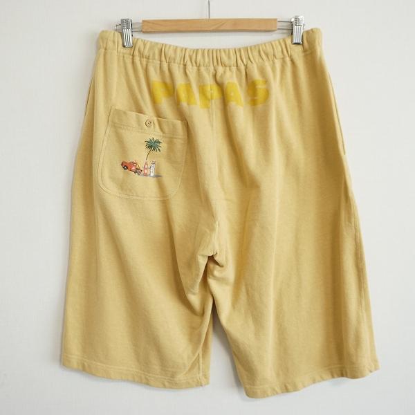 PAPAS（パパス） #snc パンツ 50 黄色系 ハーフパンツ スウェット 麻混
