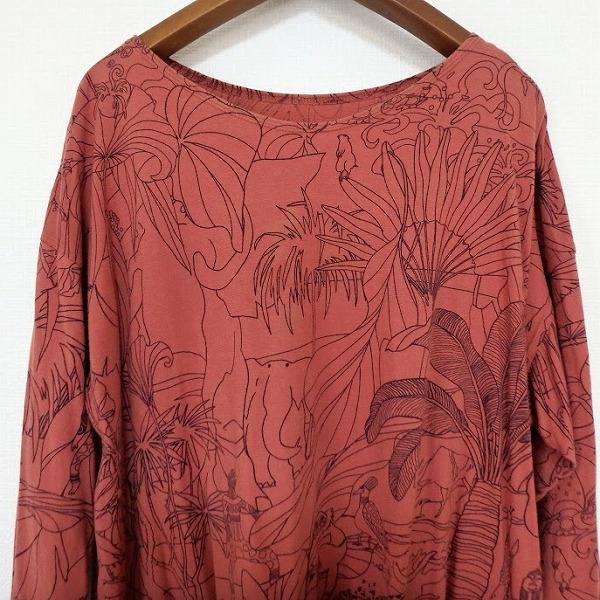 JURGENLEHL ヨーガンレール 赤系プリントチュニック JURGENLEHL ヨーガンレール 赤系プリントチュニック