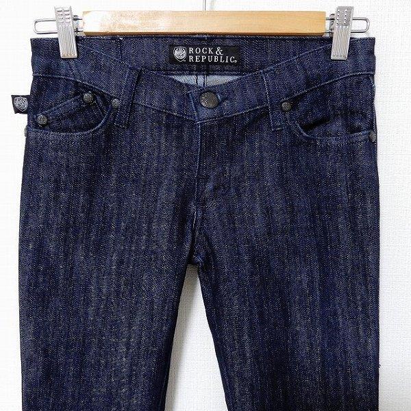 #anc ロックアンドリパブリック ROCK&REPUBLIC ジーンズ デニム パンツ 24インチ 紺系 レディース [911495 ...
