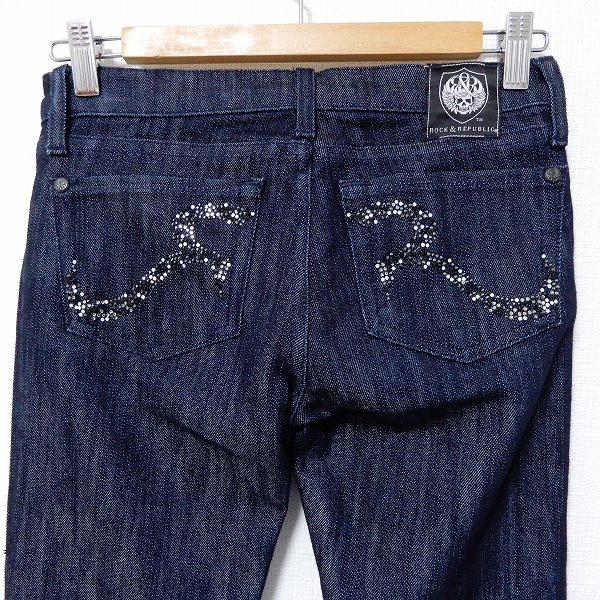 #anc ロックアンドリパブリック ROCK&REPUBLIC ジーンズ デニム パンツ 24インチ 紺系 レディース [911495 ...