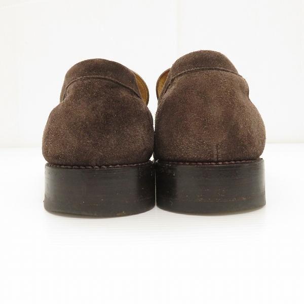 wns サントーニ Santoni ローファー スリッポン 8 1/2 こげ茶 スエード 