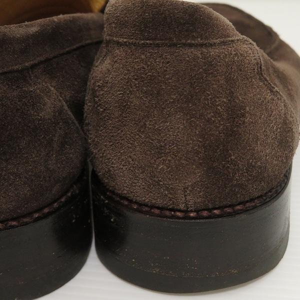 wns サントーニ Santoni ローファー スリッポン 8 1/2 こげ茶 スエード 