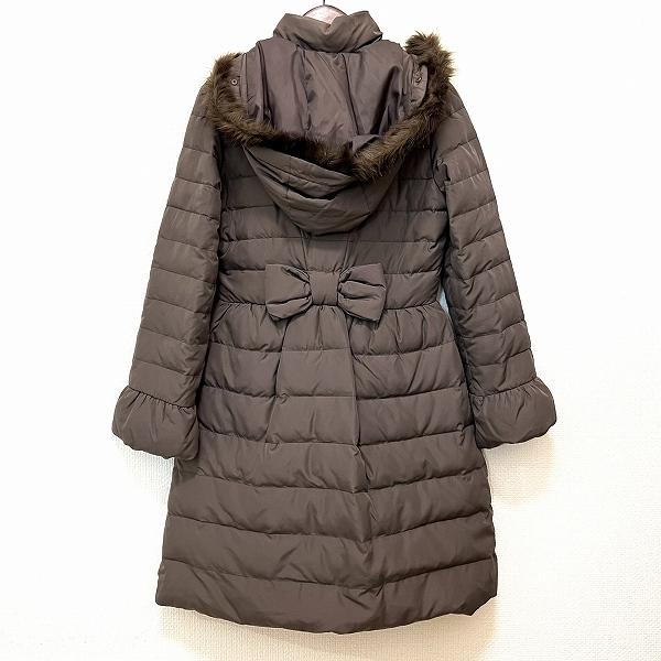 【タグ付き未使用品】ギャラリービスコンティ　ライナー付き フーデッドフリルコート wnc ギャラリービスコンティ GALLERYVISCONTI コート 2 茶系 ダウン